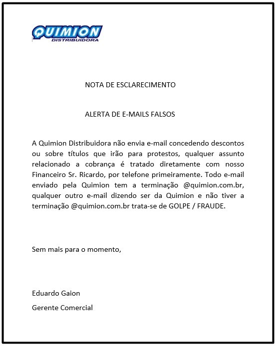 NOTA DE ESCLARECIMENTO!!